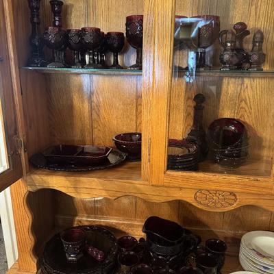 Avon 1876 Cape Cod Ruby Red Footed Red Glass