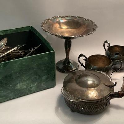 Charming assortment of tableware from Oneida, Roger's and Community