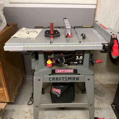 Craftsman 10" Table Saw – 3.0 HP Motor with Guide Accessories