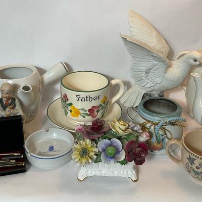 Porcelain Figurines, Teapots, and Decorative Items

