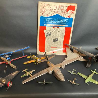 Vintage Model Airplanes & Historical News Booklet