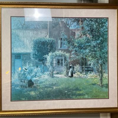 Framed Art Print – Unpretentious Garden By Gary Melchers
