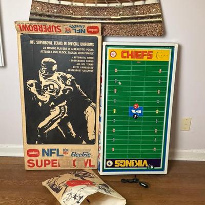NFL Chiefs & Vikings Football Tabletop Game & Football