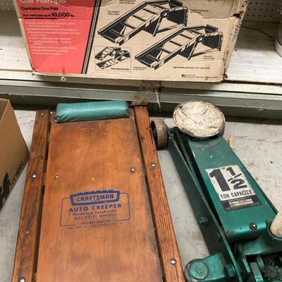 Vintage Kmart Creeper and Car Ramp Set