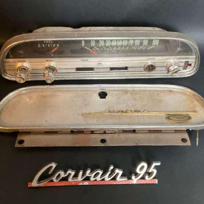 Vintage Corvair Speedometer and Covair Emblems