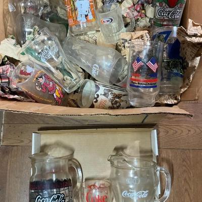 Assorted Glassware Including Coca-Cola and Star Wars
