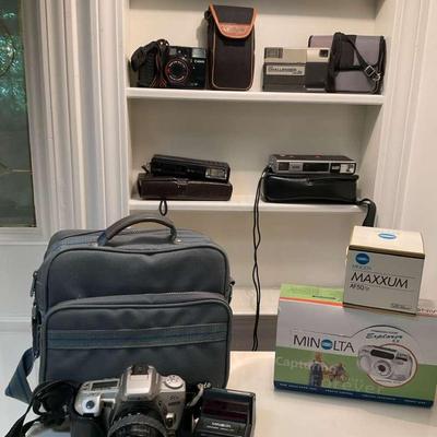 Vintage Camera & Accessory Lot – Minolta, Canon, Bell & Howell & More
