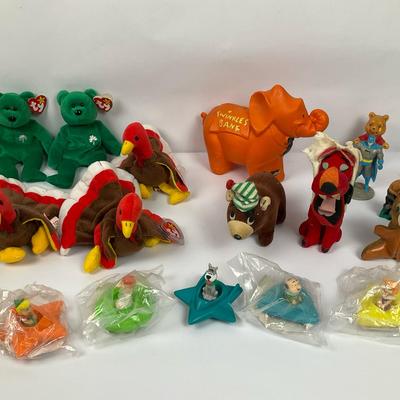 Mixed Lot Of Toys, Beanie Babies, Jetsons