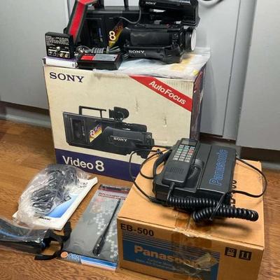 Sony Video8 Handycam Collection with Boxes and Accessories
