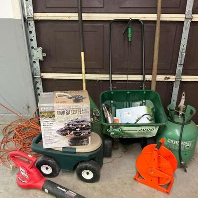 Yard & Garden Tool Lot – Blower, Propane, Spreaders & More