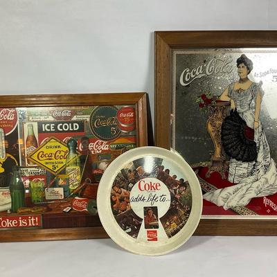 Coca-Cola Framed Prints and Decorative Tray
