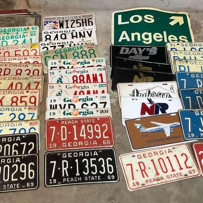 Vintage License Plate Lot – Georgia 