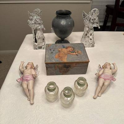 mix of vintage, sentimental, and decorative elements