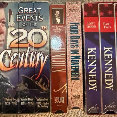 Presidential & Historic VHS Lot – JFK, Lincoln, 20th Century Events