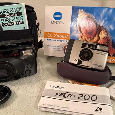 Vintage Film Cameras – Canon Sure Shot Zoom-S & Minolta Vectis 200