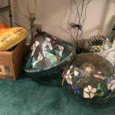 Stained glass lamps and light fixtures
