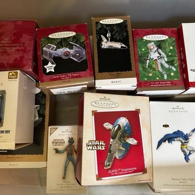 Star Wars and others Christmas ornaments