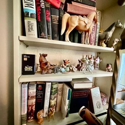 Shelves of antique & vintage books