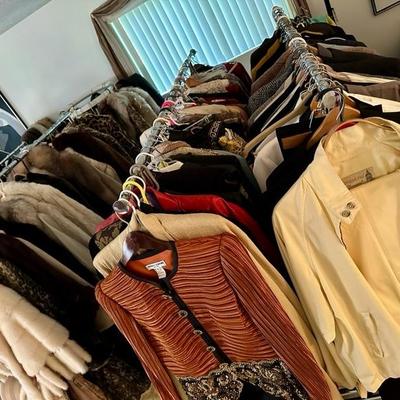 Racks of Vintage clothing