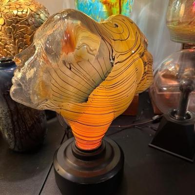 Studio art glass lamps