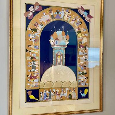Sale Photo Thumbnail #4: Original signed & numbered David Sharir "Isaiah I" serigraph