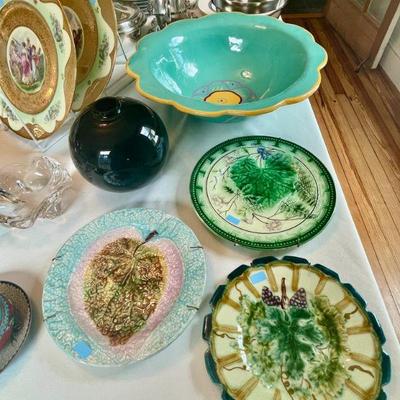 Vintage Majolica plates
