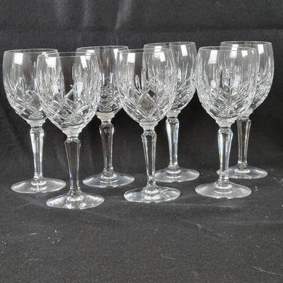 (7) "Lady Anne" By Gorham Crystal Water Goblets