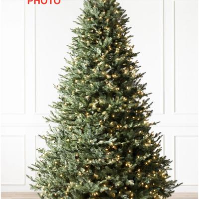 Balsam Hill 7.5' Balsam Fir Flip Tree with Easy Plug and Candlelight LED Lights, Woven Tree Collar