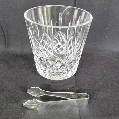Waterford "Lismore" Crystal Ice Bucket w/tongs