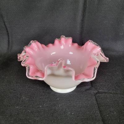 Fenton Peach Crest Glass Bowl c1940-1969