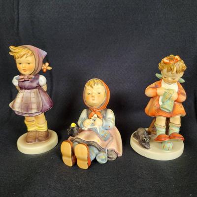 (3) Hummels: #258 from 1963 ""Which Hand?", #133 from 1972 "Mother's Helper", #69 "Happy Pastime"