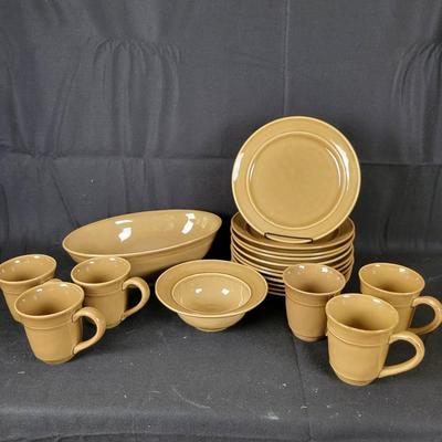 "Cambria" by Pottery Barn Stoneware (Mushroom) Made in Portugal