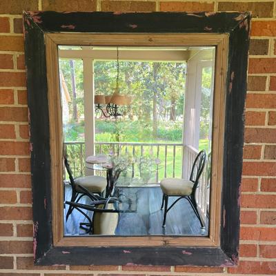 Beveled Edge Mirror With Painted Frame