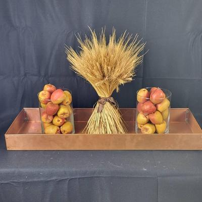 An Apple A Day: 33" Copper Tray, Etc