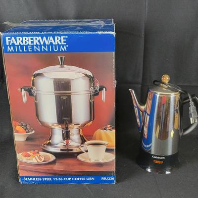 Small Kitchen Appliances: Cuisinart Coffee Pot, Farberware Coffee Urn