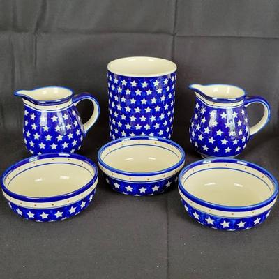 Cobalt Blue Handmade Polish Pottery by Boleslawiec 