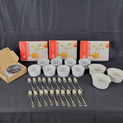 Assorted Mini Baking Dishes & Spoons