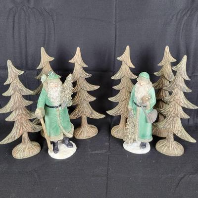 Assorted Resin Trees & Santas