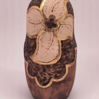 Hand-made Matryoshka with artist's signature, made in Sergiyev Posad (Russia)