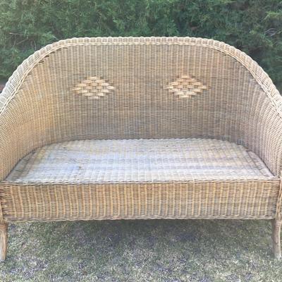 Patio Wicker Bench