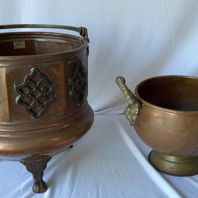Vintage Copper Planters 
