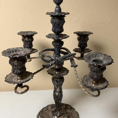 Vintage Silver-Plated Candelabra 