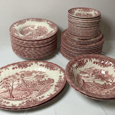 Churchill "Brook Pink" Ceramic Dishes  