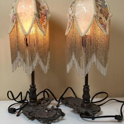 Victorian Tulip Table Lamps - set of 2