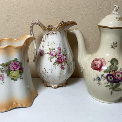 Royal Copenhagen Frijsenborg Coffee Pot & Two Pitchers