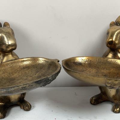 Brass Squirrel Dish Stand