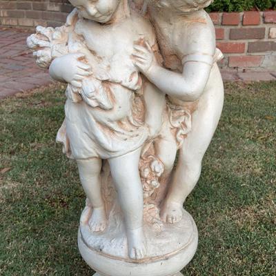 Boy And Girl Garden Statue