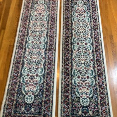 Cairo Collection Carpet Runners - Flora Wine - 23” X 94” - set of 2 