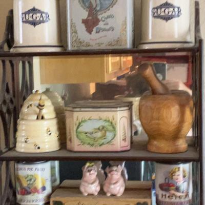 Country Decor - Tins, Cans, Honey Pot and More