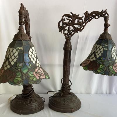 Tiffany-style lamps with Roses